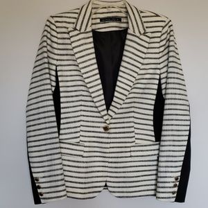 Ivanka Trump Black & Cream Striped Blazer. Sz 10